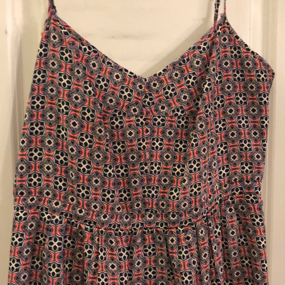 J Crew Size 12 Geometric Patterned Spaghetti Strap - image 2